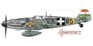 Asisbiz Messerschmitt Bf 109G6R3 RHAF V8+65 unknown unit and pilot Hungary Apr 1944 0A