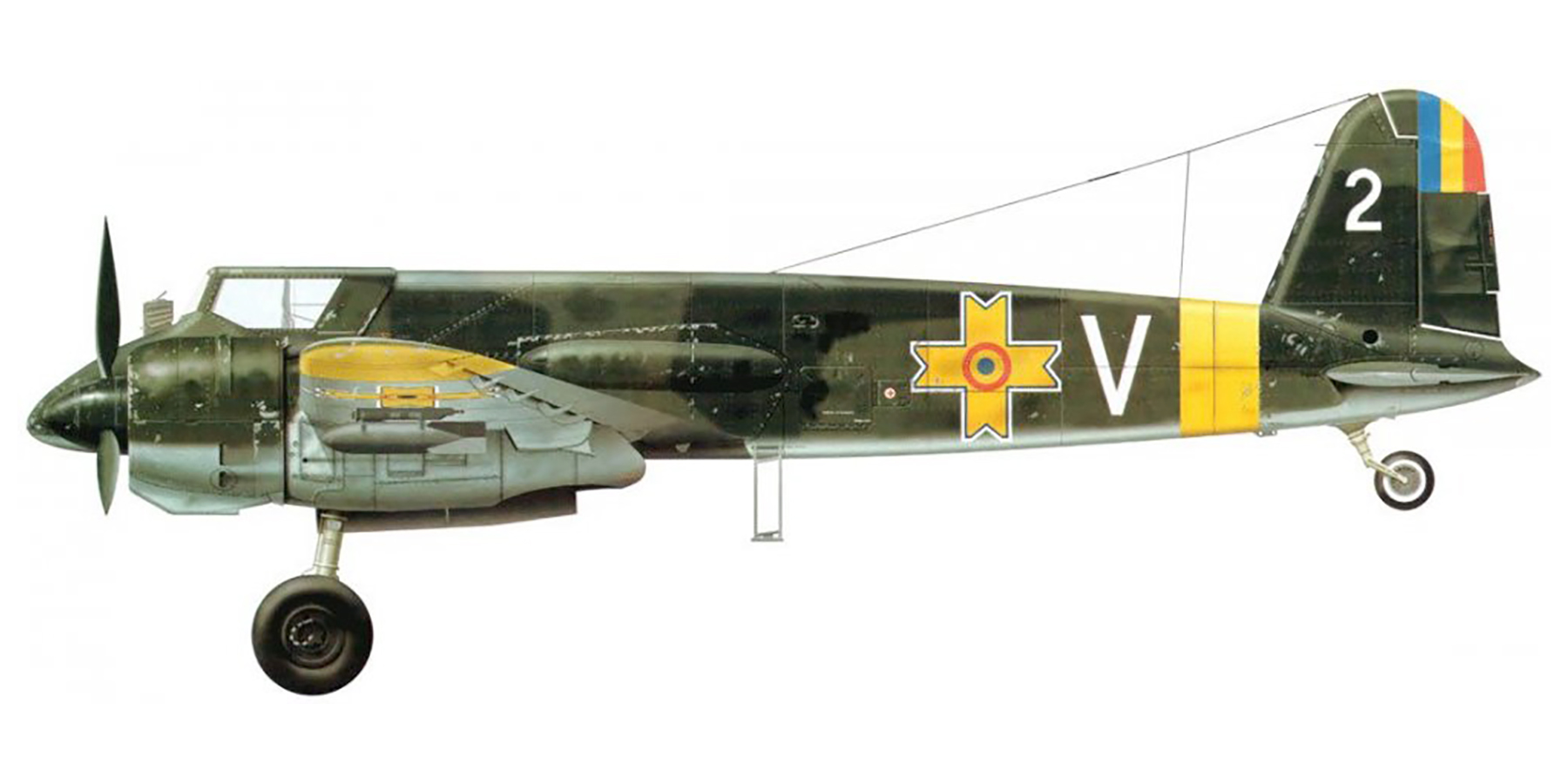 Henschel Hs 129B2 RRAF 8 Grupul White V2 Romania 1944 0A. 
