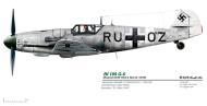 Asisbiz Messerschmitt Bf 109G6 2.(Sud)FlUG1 Lothar Hirtes Stkz RU+OZ WNr 162764 Samedan 29th Mar 1944 0A