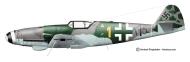 Asisbiz Messerschmitt Bf 109K4 11.JG3 Yellow 1 Martin Deskau WNr 334176 Pasewalk April 1945 0B