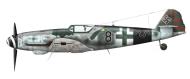 Asisbiz Messerschmitt Bf 109K4 14.JG53 Black 8 tilde Munich 1945 by Eduard Eck 0A