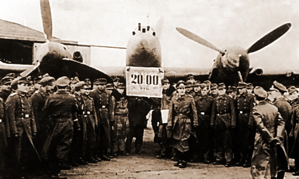 Messerschmitt Bf 110F Zerstorer NSGr4 Hauptmann Klimmer at Sarabuz airport Crimea 11th Jan 1944 01