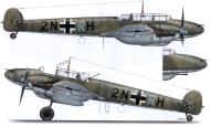 Asisbiz Messerschmitt Bf 110C Zerstorer 1.ErprGr210 2N+RH Erich Beudel Battle of Britain 1940 0B