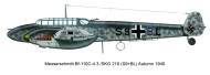 Asisbiz Messerschmitt Bf 110C4 Zerstorer 3.ErprGr210 S9+BL Autumn 1940 0A