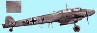 Asisbiz Messerschmitt Bf 110D Zerstorer 1.ErprGr210 S9+KH Denain France 1940 41 0A