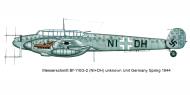 Asisbiz Messerschmitt Bf 110F4 Zerstorer FFS B38 and 4.NJG4 Stkz NI+DH WNr 4682 Germany 1944 0A