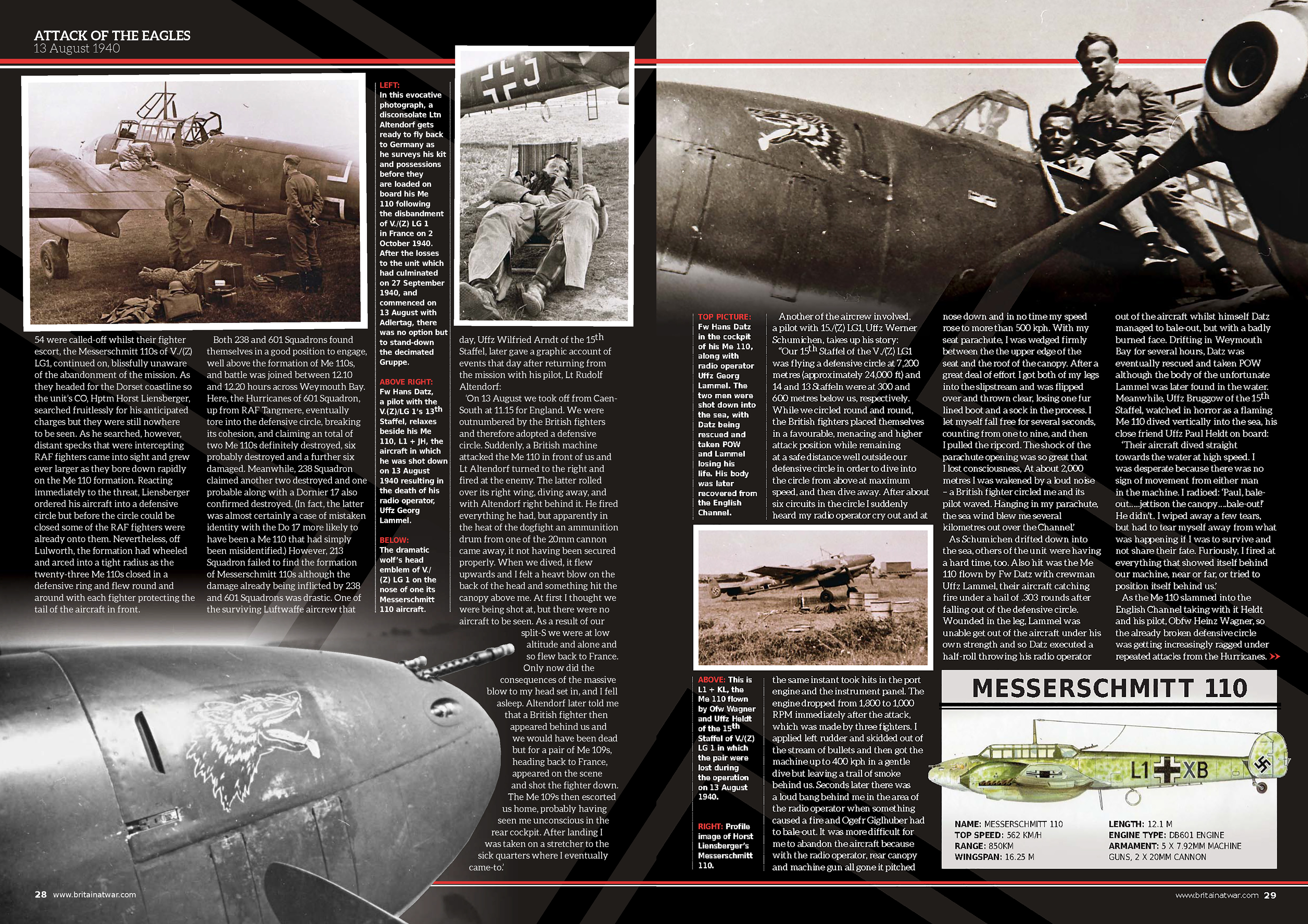 Asisbiz Messerschmitt Bf 110c Zerstorer 15 Z Lg1 L1 Kl Altendorf Sd 13th Aug 1940 Britainatwar P28 29