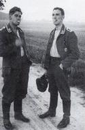 Asisbiz Aircrew Luftwaffe 13.(Z)LG1 pilot Gerhard Jentzsch left and Friedrich Lindemann 01