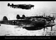 Asisbiz Messerschmitt Bf 110C2 Zerstorer 15.(Z)LG1 L1+CL over Paris France 1940 03