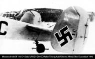 Asisbiz Messerschmitt Bf 110G4 Zerstorer Stab II.NJG1 G9+CC tail section Dusseldorf 1945 01