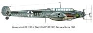 Asisbiz Messerschmitt Bf 110G4 Zerstorer Stab II.NJG7 D9+DC Germany 1945 0A