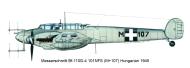Asisbiz Messerschmitt Bf 110G4 Zerstorer 101NFS M+107 Hungarian 1945 0A