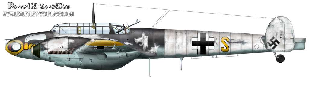 Asisbiz Messerschmitt Bf 110D1 Zerstorer Stab ZG1 S Russia 0A