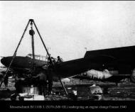 Asisbiz Messerschmitt Bf 110B1 Zerstorer 3.ZG76 M8+HL undergoing an engine change France 02