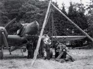 Asisbiz Messerschmitt Bf 110C Zerstorer 5.ZG76 undergoing engine maintenance France 1940 01
