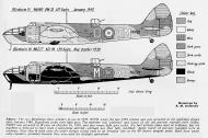 Asisbiz Bristol Blenheim IV RAF 107Sqn OM D N6190 and RAF139Sqn XDM N6227 drawing by Airfix 0A