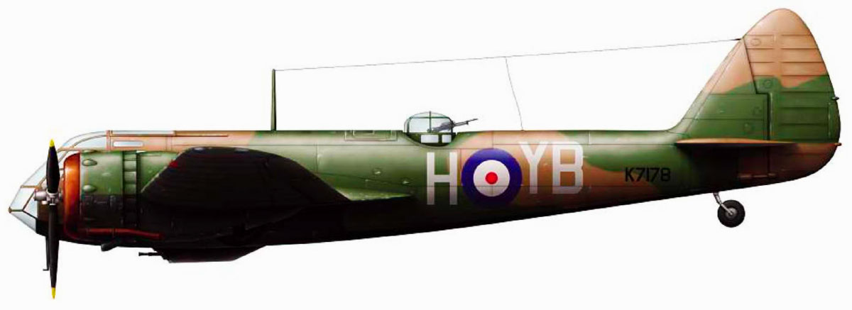 Artwork Blenheim IF RAF 29Sqn YBH K7178 England Sep 1939 0A