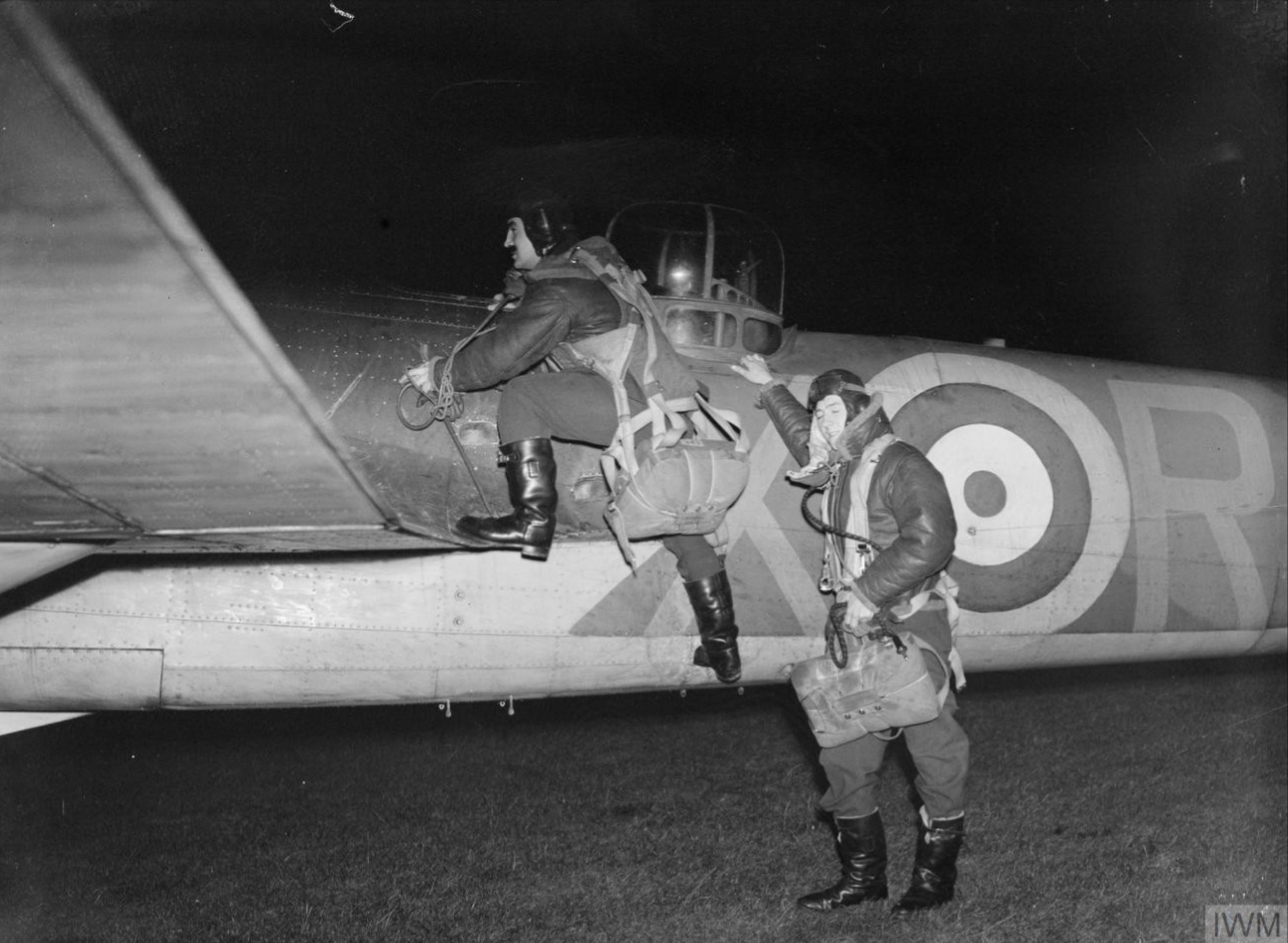 Blenheim IF RAF 29Sqn ROX on a night sortie from Coleby Grange Lincolnshire 1940 IWM CH1585