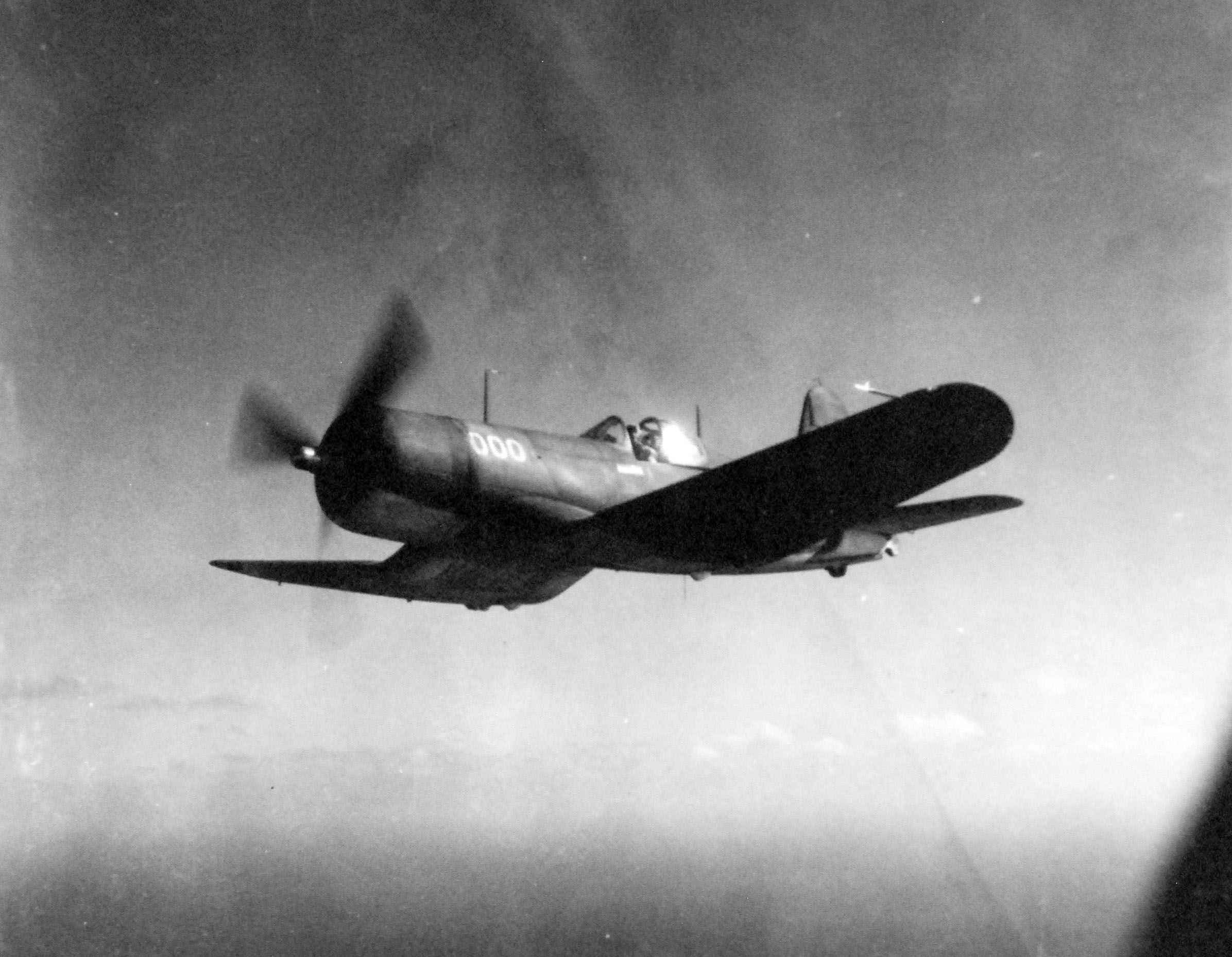 Aircrew Charles Lindbergh flying Vought F4U-1A Corsair VF-24 White 000 Roi Namur Kwajelein 03