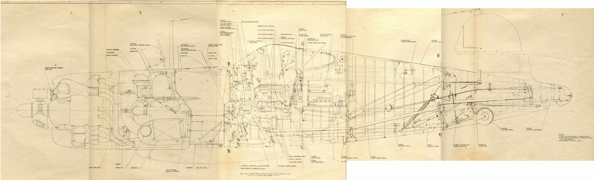 Artwork-blue-print-technical-diagram-Chance-Vought-F4U-Corsair -line-drawings-0A.gif