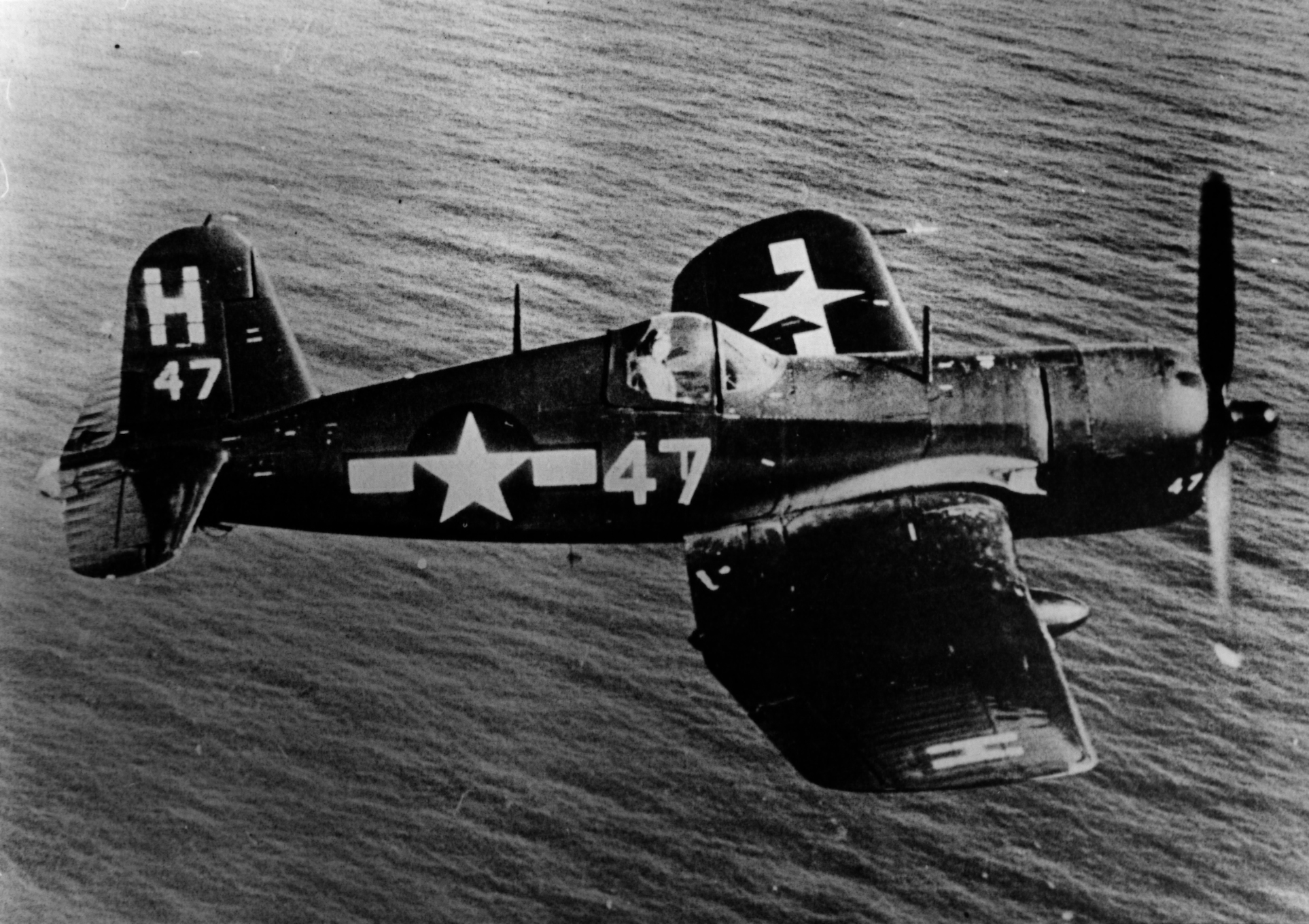 Vought F4U-1A Corsair VBF 94 White H47 on patrol from CV-16 USS Lexington 01