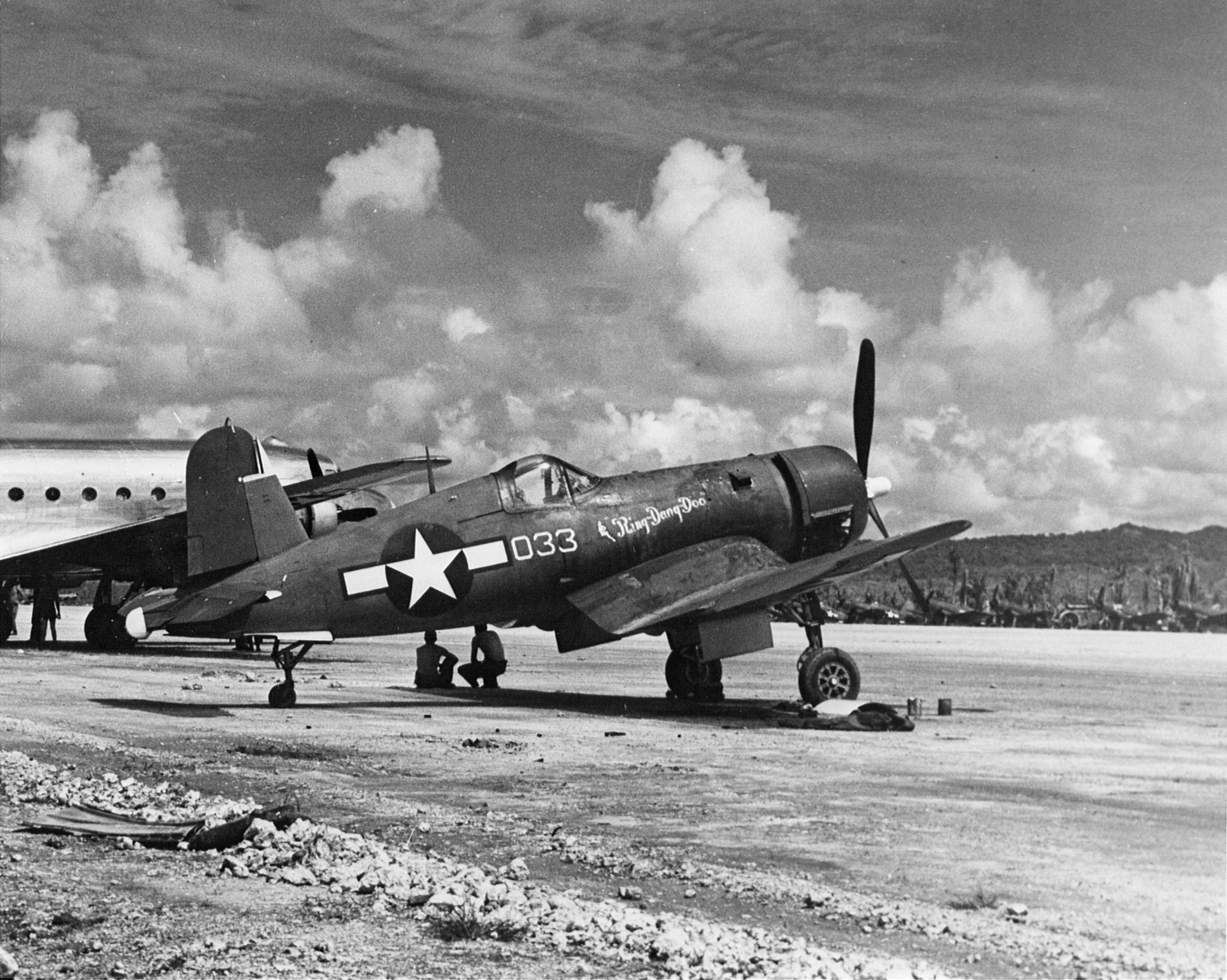 Vought F4U-1A Corsair VMF-217 White 033 Ring Dong Doo at Mariannas 1944 01