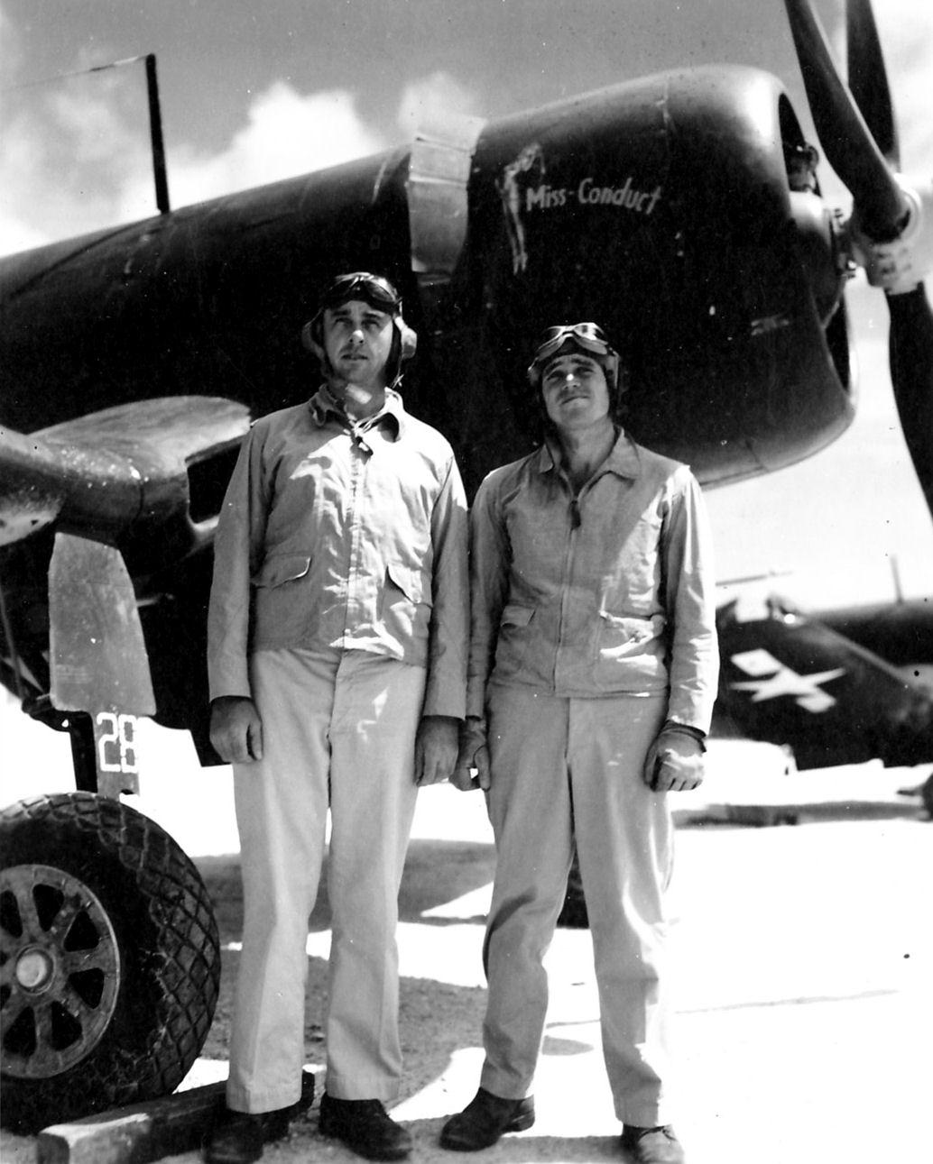 Vought F4U-1D Corsair MAG 22 White 28 Miss Conduct Lt Col Thomas C Colt Ie Shima 1945 01