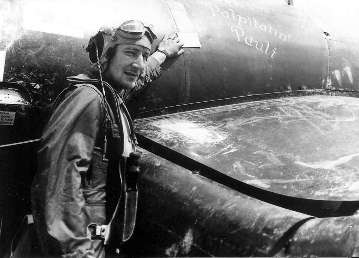 Vought F4U-1D Corsair VMF-441 named Palpitatin Pauli flown by ace Capt Floyd Kirkpatrick 01