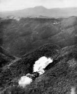 Asisbiz Corsair drops its ordnance over Okinawa Japan Apr 1945 01