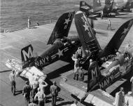 Asisbiz Vought F4U 4 Corsair VF 63 and VF 64 are painted they landed on the wrong ship CV 37 1952 01
