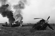 Asisbiz Vought F4U 4 Corsair VF 74 White L415 crash landing and was destroyed by fire 1953 01