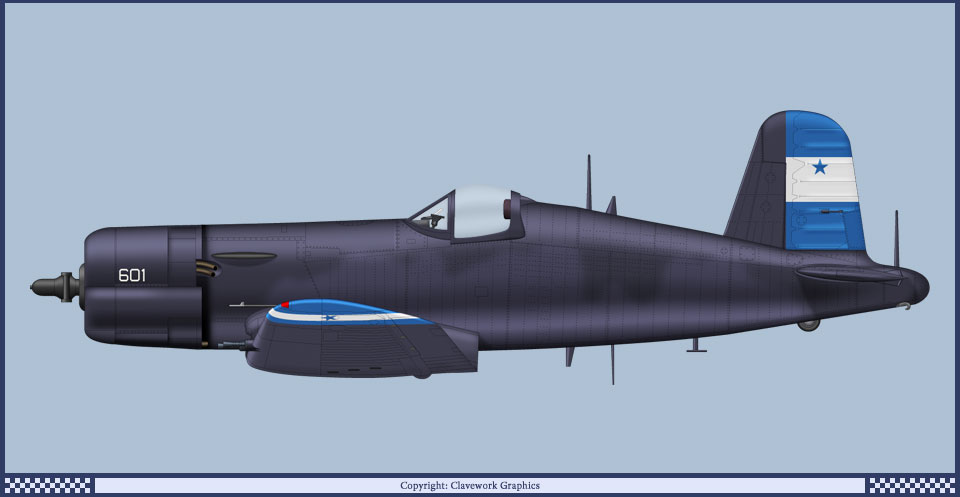 Vought F4U-5 Corsair Fuerza Aerea Hondurena FAH 601 0A