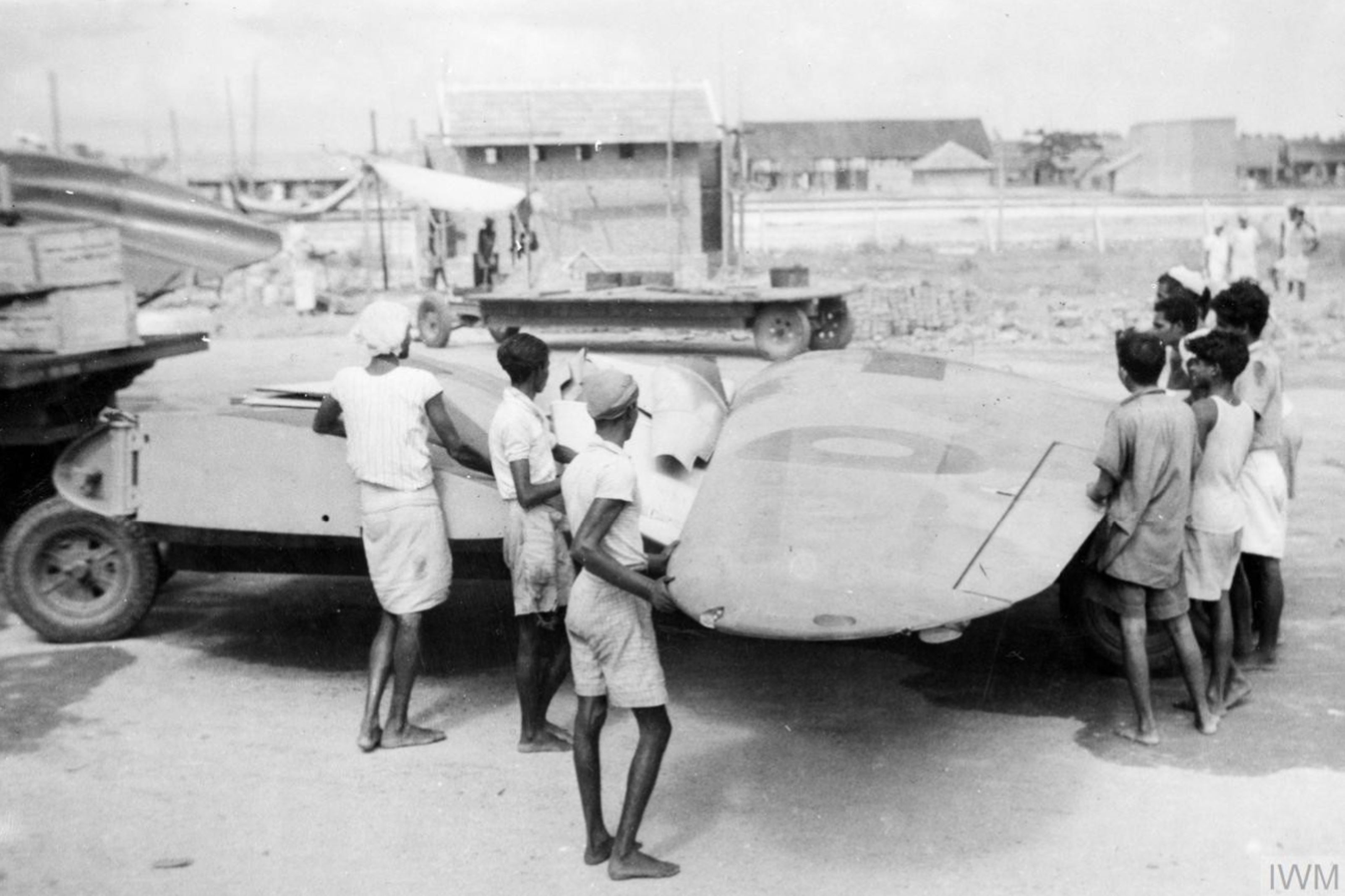 Fleet Air Arm Corsairs after being delivered to NAS Cochin India May 1945 IWM A29295