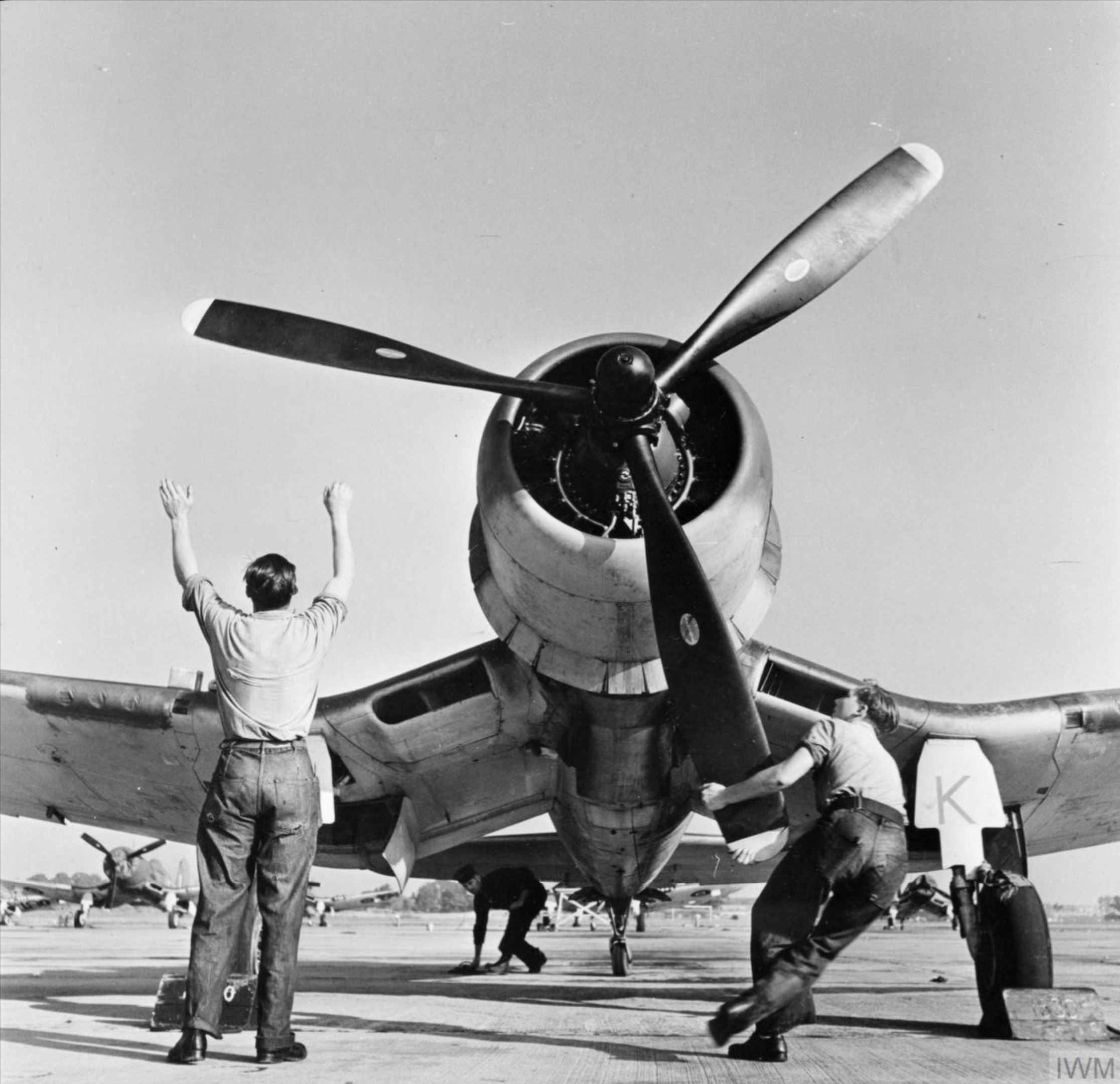 Fleet Air Arm Corsairs training NAS New England USA Dec 1943 IWM A21395