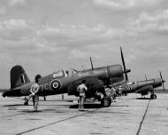 Asisbiz Fleet Air Arm 1830NAS Corsair I Red 7C JT108 BuNo 18130 and 7A background 1943 01