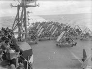 Asisbiz Fleet Air Arm 1830NAS Corsair IIs preparing for launch HMS Formidable off Norway 22 29th Aug 1944 IWM A25441