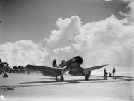 Asisbiz Fleet Air Arm 1830NAS Corsairs JT372 aboard HMS Illustrious off Surabaya 5th 27th May 1944 IWM A24273