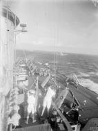 Asisbiz Fleet Air Arm Corsairs aboard HMS Victorious off Sigli Sumatra 18th Sep 1944 IWM A25753