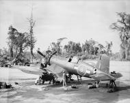 Asisbiz RNZAF 2 Servicing Unit Corsair under going maintenance at Piva Bougainville 01