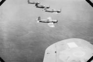 Asisbiz Vought F4U 1A Corsair RNZAF 21Sqn on patrol in formation over Bougainville 01