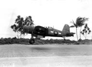 Asisbiz Vought F4U 1D Corsair RNZAF NZ5201 takes off from Torokina Bougainville 01