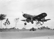 Asisbiz Vought F4U 1D Corsair RNZAF NZ5216 taking off from Piva Bougainville 01