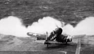 Asisbiz Vought F4U 1D Corsairs VBF 83 White 182 taking off USS Essex 1945 01