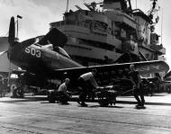 Asisbiz USS Philippine Sea (CV 47) Douglas AD Skyraider (VF 115) for a mission over Korea 19th Oct 1950 80 G 420919