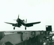 Asisbiz USS Philippine Sea (CV 47) Vought F4U 4B Corsair VF-114 lands after a mission over Korea 19th Oct 1950 80 G 420942b