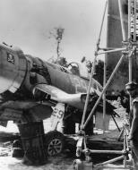 Asisbiz Vought F4U 1A Corsair VF 17 White 29 Ike Kepfords landing mishap Piva Strip Bouganville 04