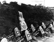 Asisbiz Vought F4U 4 Corsair VF 17 on the deck as the carrier goes through the Panama Canal 01