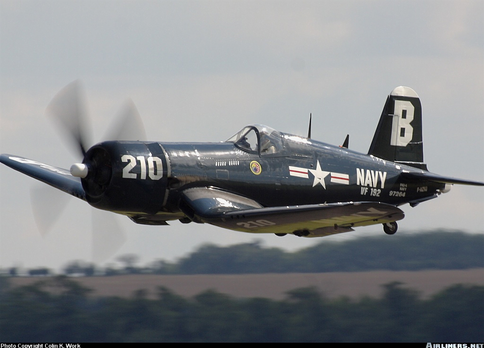 Airworthy warbird Vought F4U 4 Corsair BuNo 97264 B210 F AZVJ 03