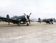 Asisbiz Vought F4U-1D Corsair 2MAW VMF-114 Death Dealers White 108 fully loaded awaits its next sortie on Kadena Okinawa 9th Aug 1945 ASC1