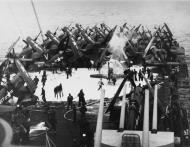 Asisbiz Vought F4U 4B Corsair VF 114 White V407 firefighting crew extinguishing BuNo 97428 CV 47 Philippine Sea 11th Mar 1951 01